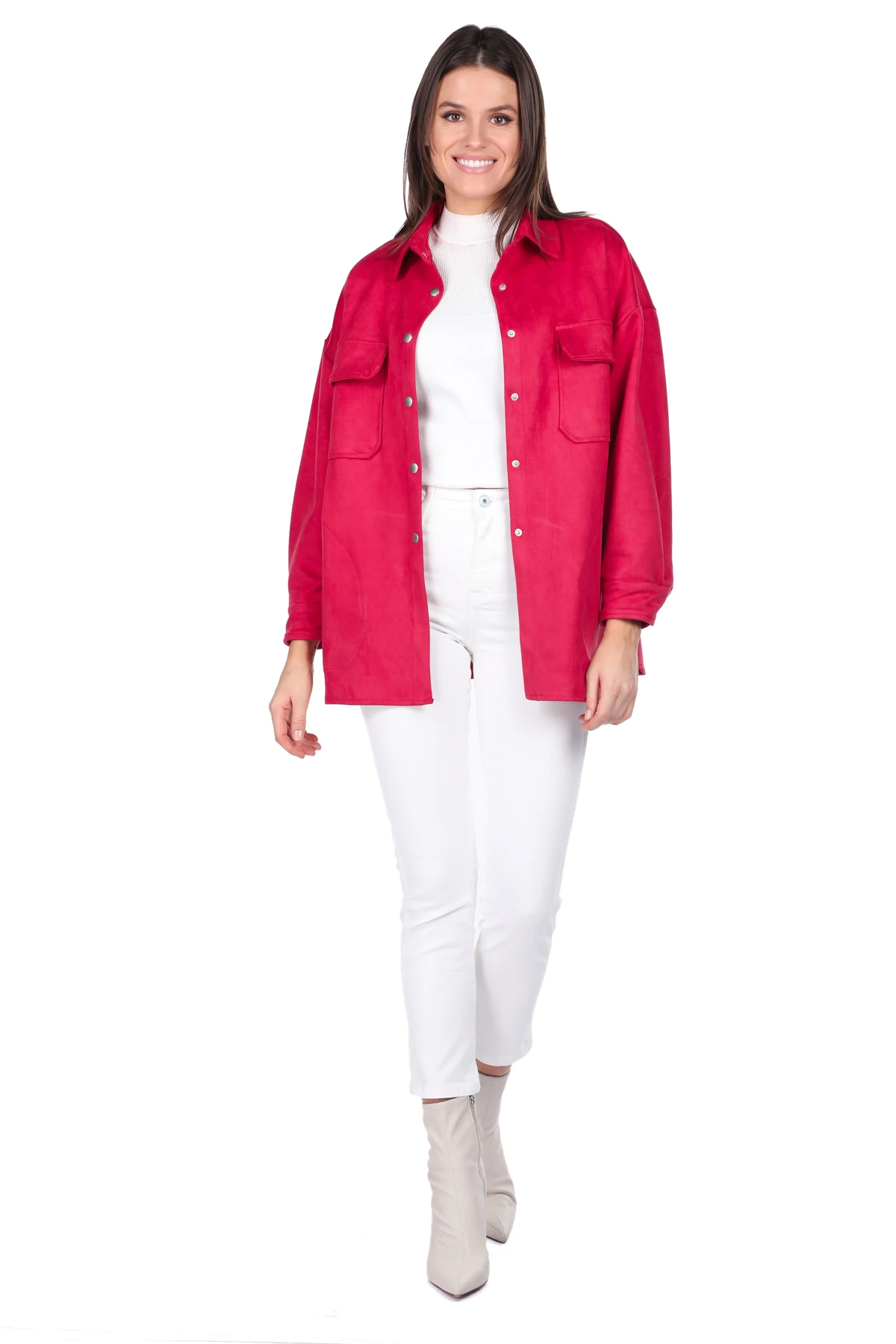 

Pomegranate Flower Suede Womens Jacket