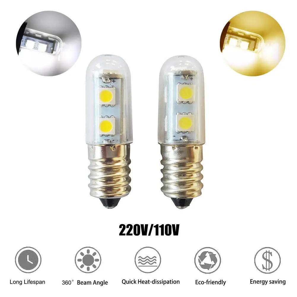 

1.5W E14 Bulb Energy-saving Light Bulb Refrigerators Light Warm White/cool White 360-degree Lighting For Sewing Machine Fridge