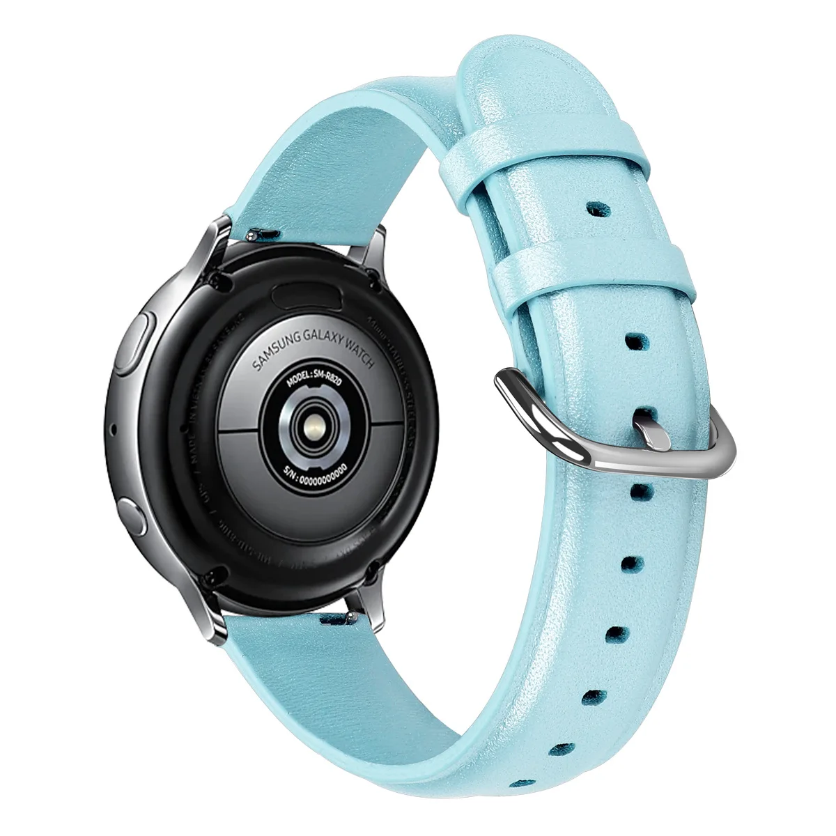 4 8 цветов ремешок для часов из натуральной кожи для samsung Galaxy Watch Active 2 40 мм 44 мм быстросъемный стальной ремешок с застежкой - Цвет: 4