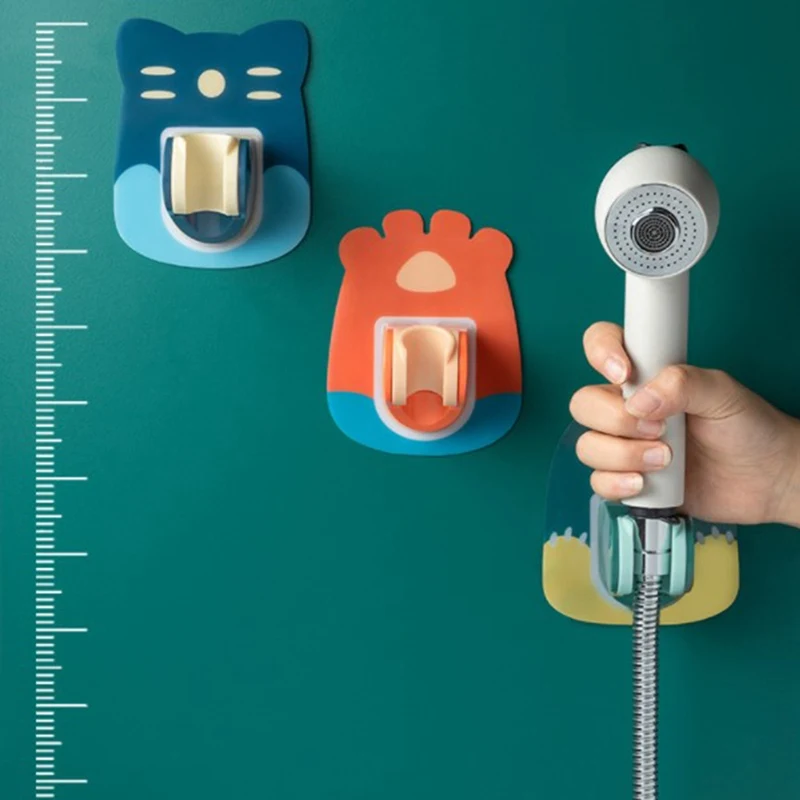 

Новый Насадки для душа держатель Регулируемый самоклеящаяся Лейка для душа из угловой кронштейн настенный Мультяшные Крючки стенд спа Ван...