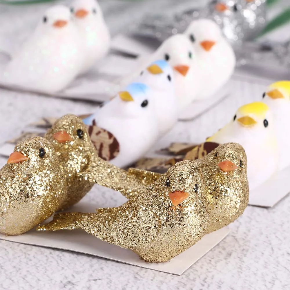 Искусственные Птицы цветы из пеноматериала 4 шт./компл. для украшения свадебной