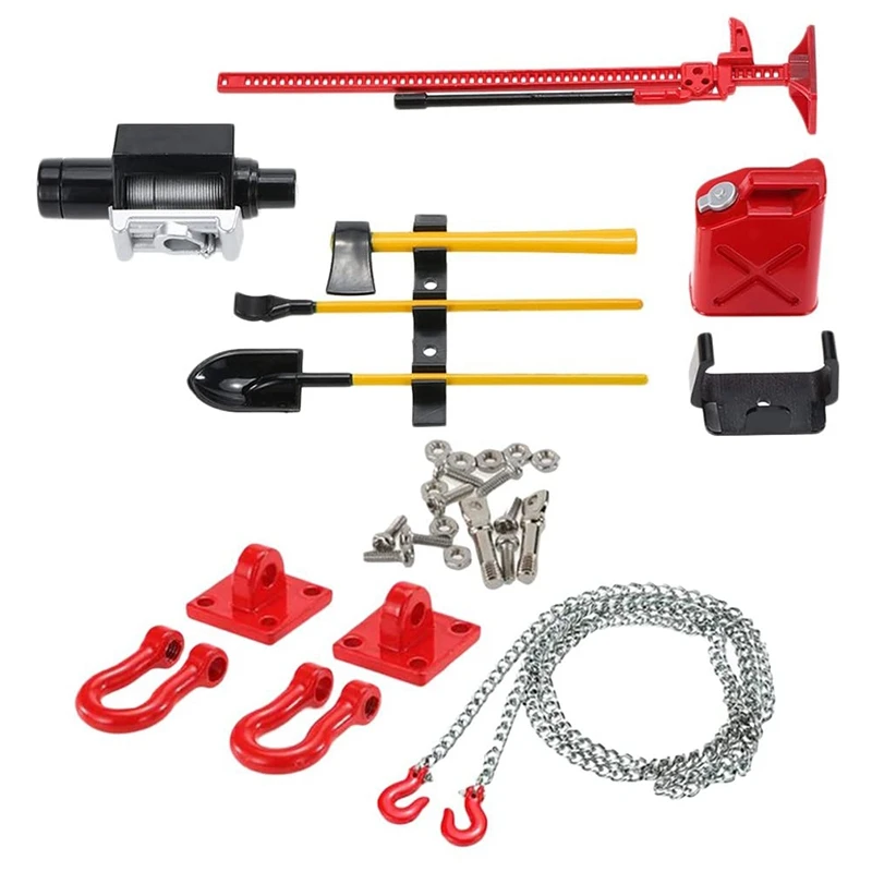 RC буксировочный крюк цепь для прицепа кронштейн пряжки с масляным баком барабан
