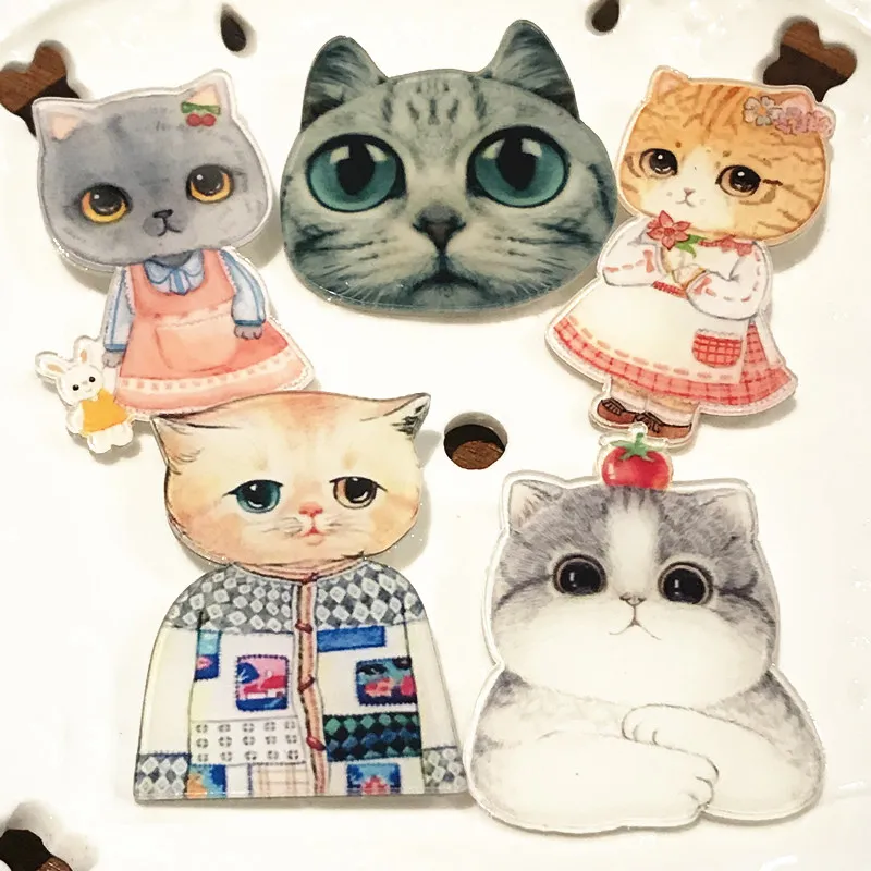 Новинка Мультяшные значки с животными 5 шт. 3D принт Лев слон обезьяна Зебра значок