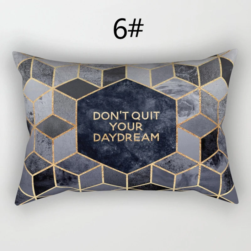 

Rectangular Peach Skin Velvet Pillowcase Geometric Abstraction Home Cushion Cover Waist Pillowcase Car Chair Pillow Cover