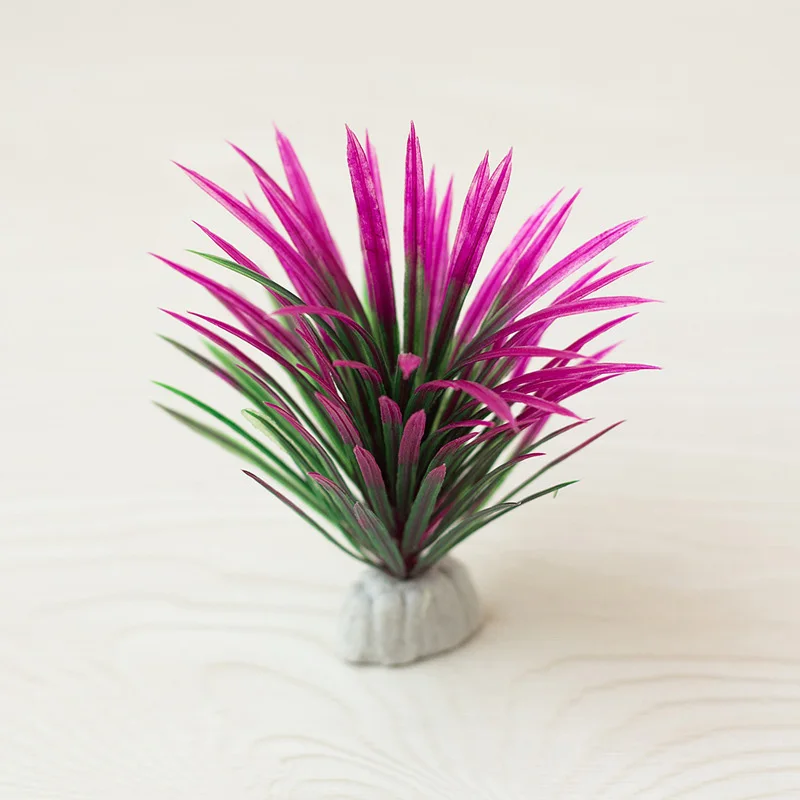 Искусственная пластиковая большая трава с листьями аквариум подводная лодка