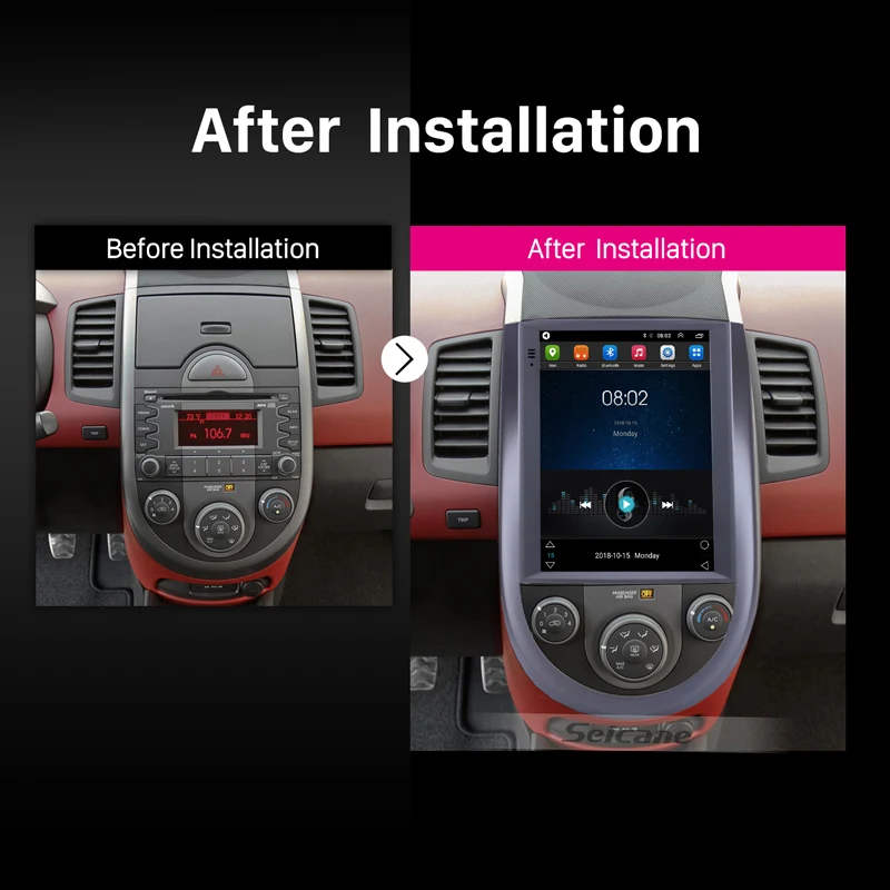 Автомобильный радиоприемник с навигацией Seicane Android 9 1 GPS для Kia Soul 2015 7 дюйма HD 768*1024