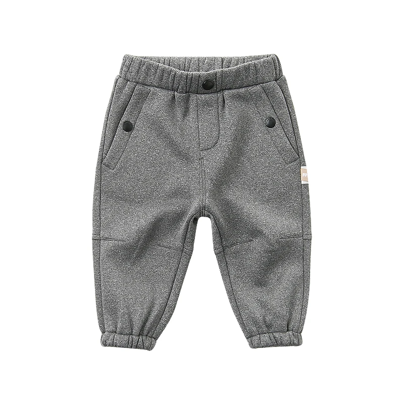 dark gray DB11812 dave bella/осенне-зимние штаны для маленьких мальчиков детские однотонные штаны полной длины брюки для малышей - Цвет: dark gray