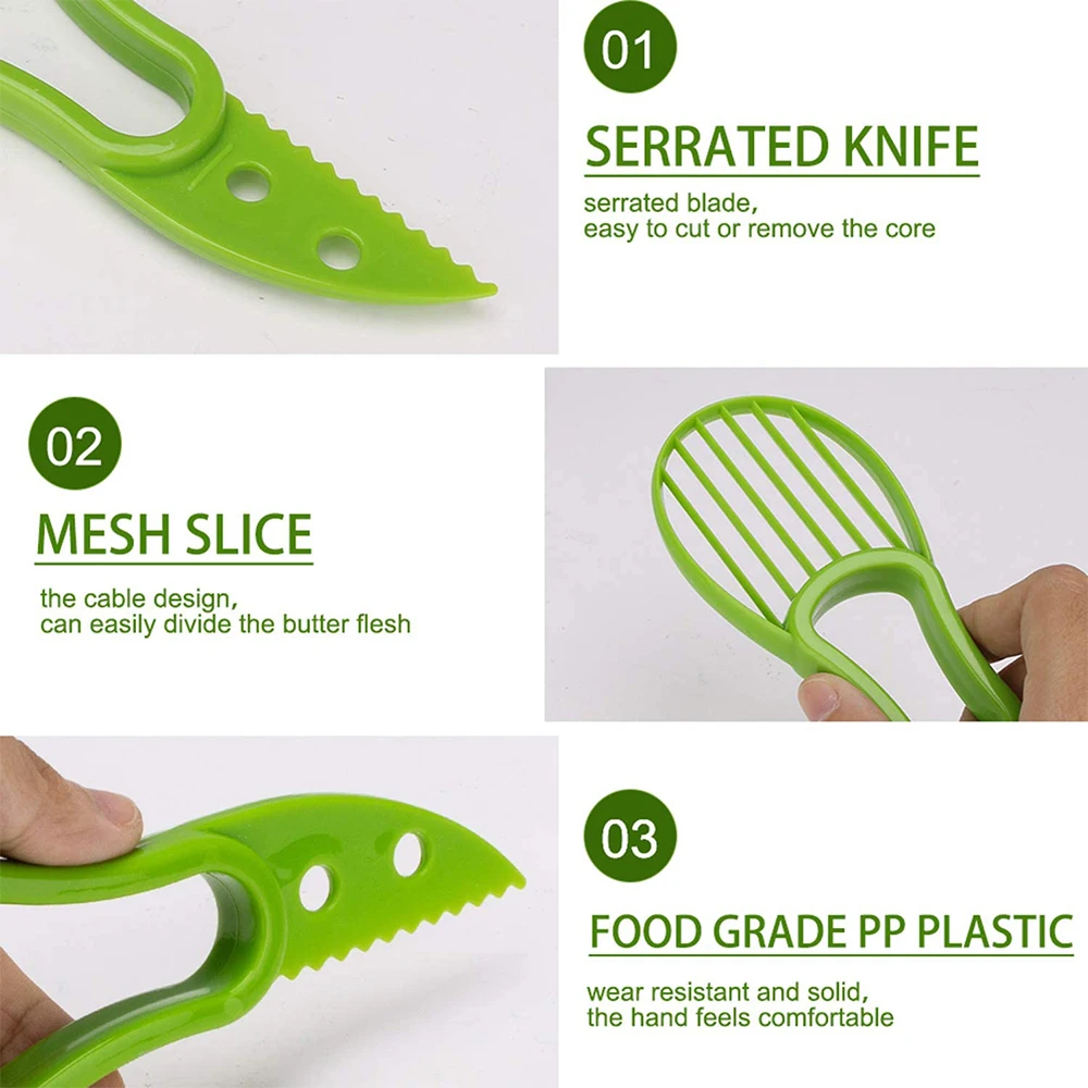 3-в-1 авокадо ломтерезка для ножниц нож удаления сердцевины и нарезания Фруктовый