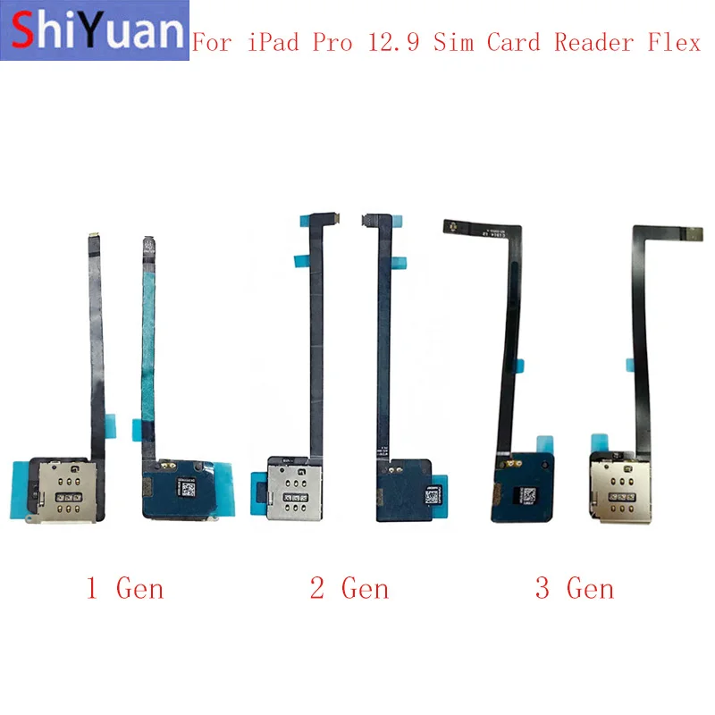 Лоток для считывания SIM-карт, держатель, разъем, гибкий кабель, ленточный разъем, порт для iPad Pro 12,9 1Gen 2 Gen 3Gen, считыватель Sim-карт Flex