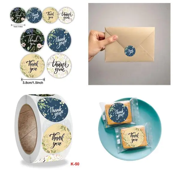 

50-500 шт., декоративные этикетки для упаковки