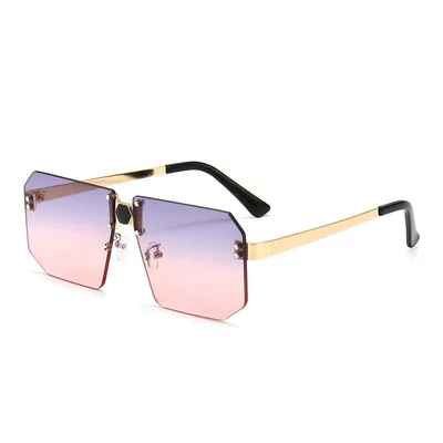 

Big-Framed Boundless Sunglasses For Women Sunshade Sunglasses Personality Street Photography 2021 Style Comfortable Glasses