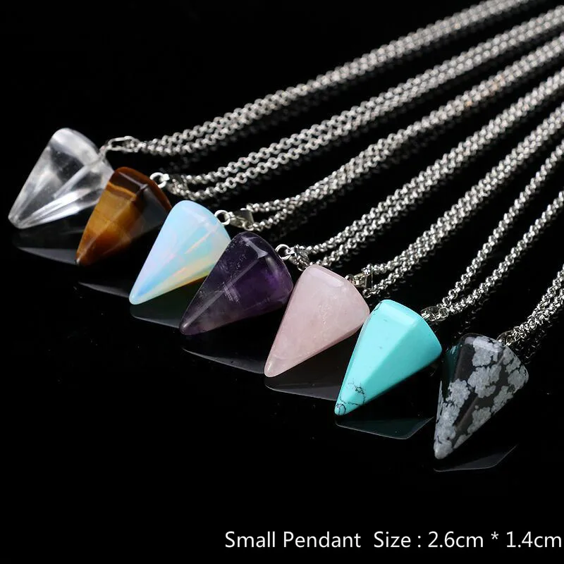 Натуральный драгоценный камень искусственное ожерелье Кристалл Рейки кварцевый