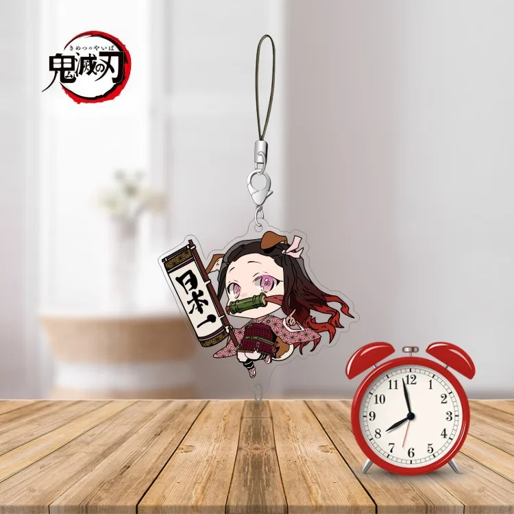 

Hot Anime Demon Slayer Kimetsu No Yaiba Tanjiro Kamado Cosplay Keychain Acrylic Cartoon Keychains Keyring Pendant Fans Best Gift