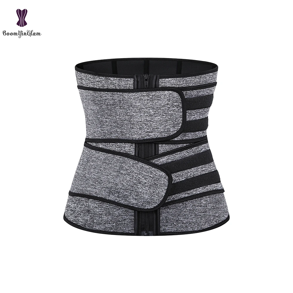 

Elastic Sticker Two Straps Belts Neoprene Waist Trainer Cincher 9 Steel Boned Unerbust Corset XS-6XL