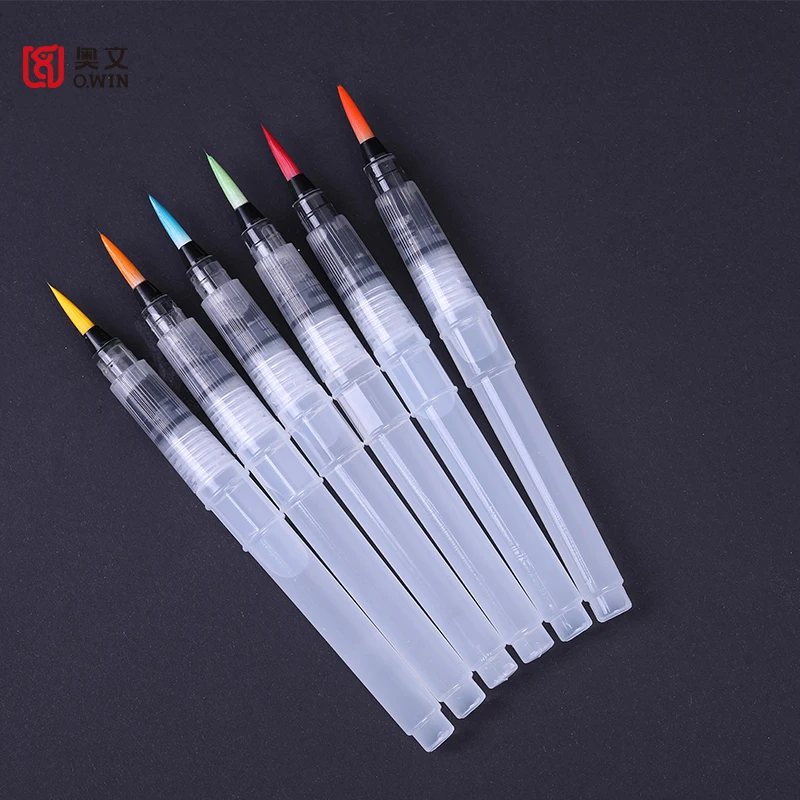 Высококачественные нейлоновые перьевые ручки с водяной щеткой Paul Rubens для