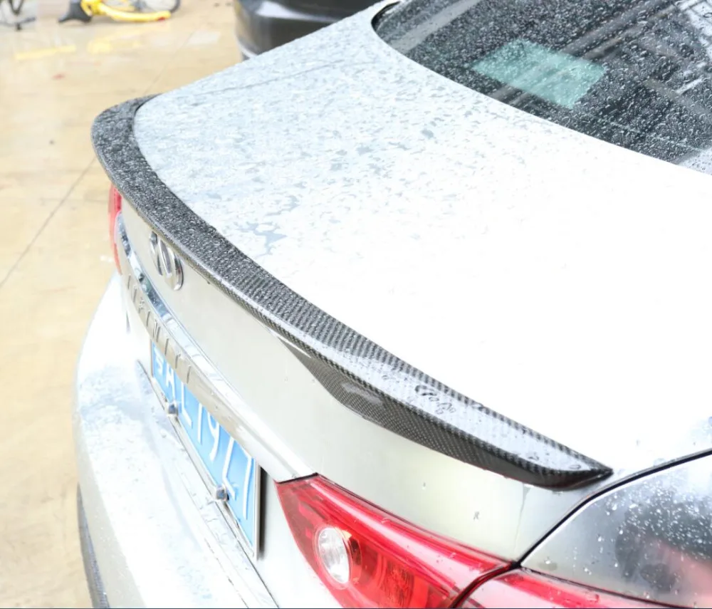 Углеродное волокно заднего крыло багажника выступ Спойлеры для 14 17 Infiniti Q50 Q50S 2014