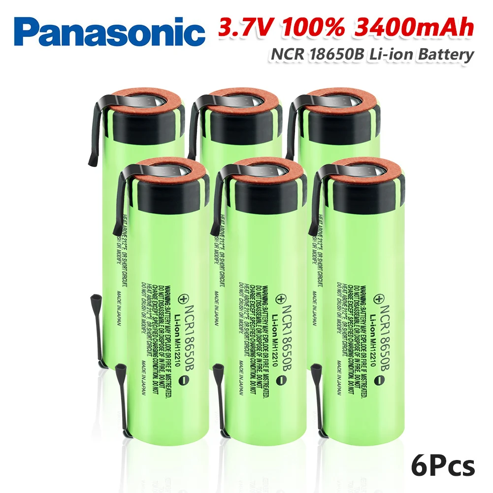 

Литиевые аккумуляторы Panasonic NCR18650B, 3,7 в, 3400 мА ч, 18650, 20 А
