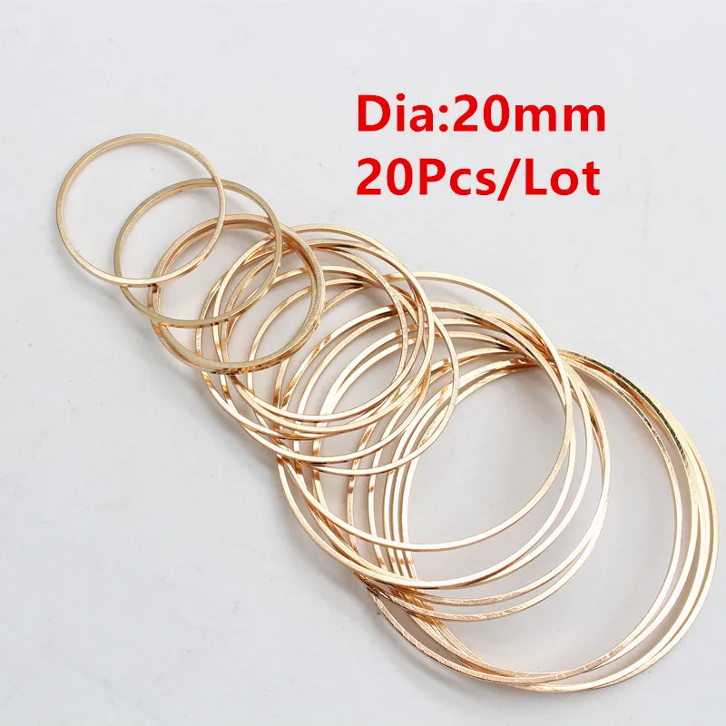 20mm kc circle 20 шт./лот KC золотые кольца для DIY Изготовление сережек круглая серьга круга кулон ювелирные аксессуары фурнитура 20 мм 25 мм 35 мм 40 мм - Цвет: 20mm kc circle