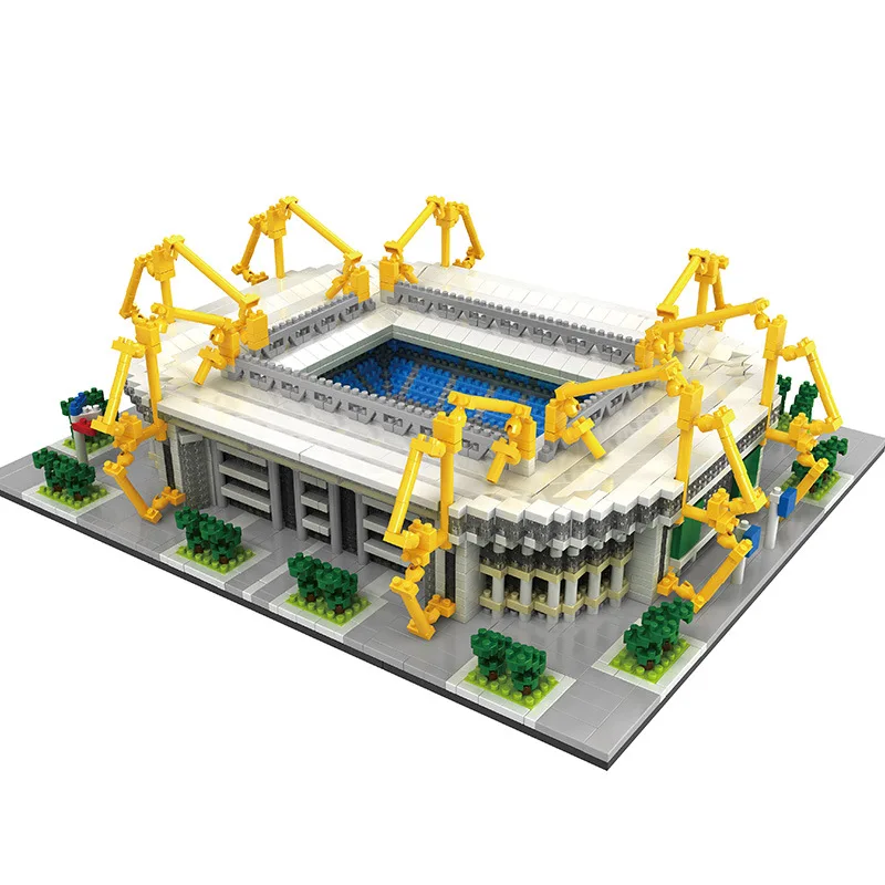 Алмазные мини-блоки футбольный стадион город Футбол поле Модель Строительные