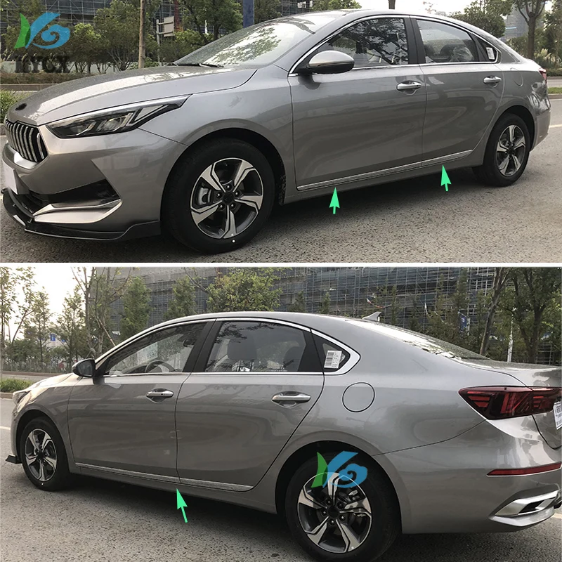 Хромовые формовочные полоски для корпуса дверей Kia Cerato новые брендовые