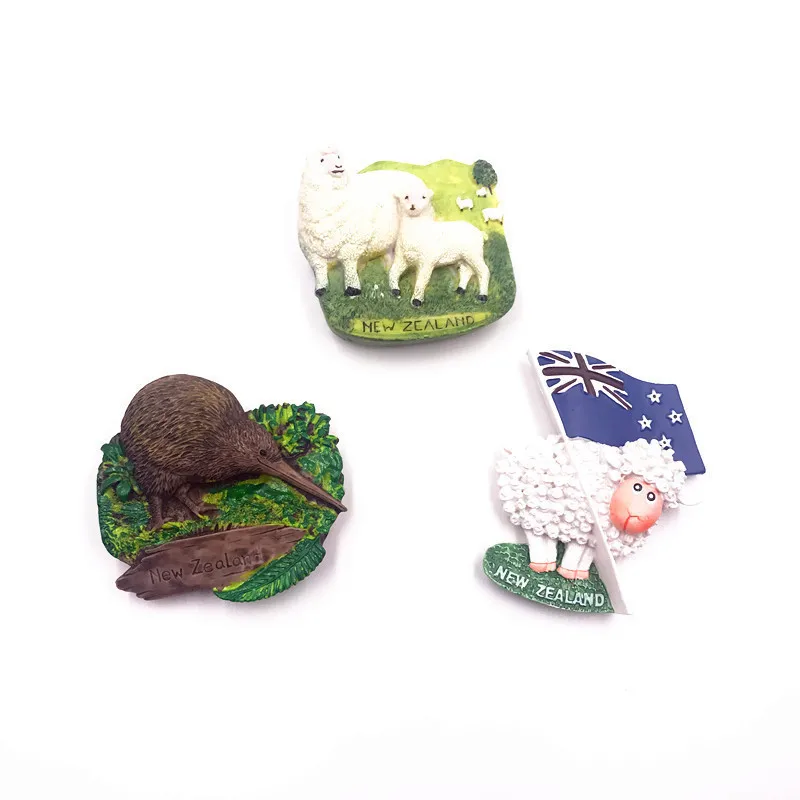 

New Zealand national bird kiwi bird souvenir resin refrigerator magnets foreign trade export three-dimensional relief kiwi bird