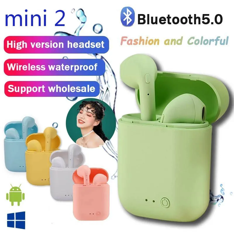 Mini-2 TWS Wireless Earphones Bluetooth 5.0 Headphones Sports Earbuds Headset With Mic Charging Box For iPhone Xiaomi PK i9s i7s