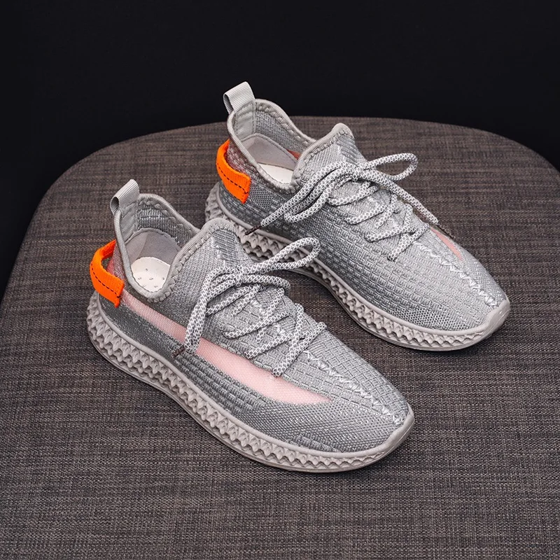 

Women's Casual Breathable Shoes Women 2021 Summer New Running Sneakers Air Mesh Flat Lace-up Shoes Fashion Brand Designer