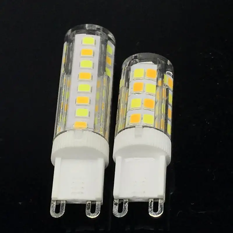 Ceramic Dimmable LED Light Source Tri-Color Changing PC Cover G4 G9 E14 7W 220V 700LM SMD2835