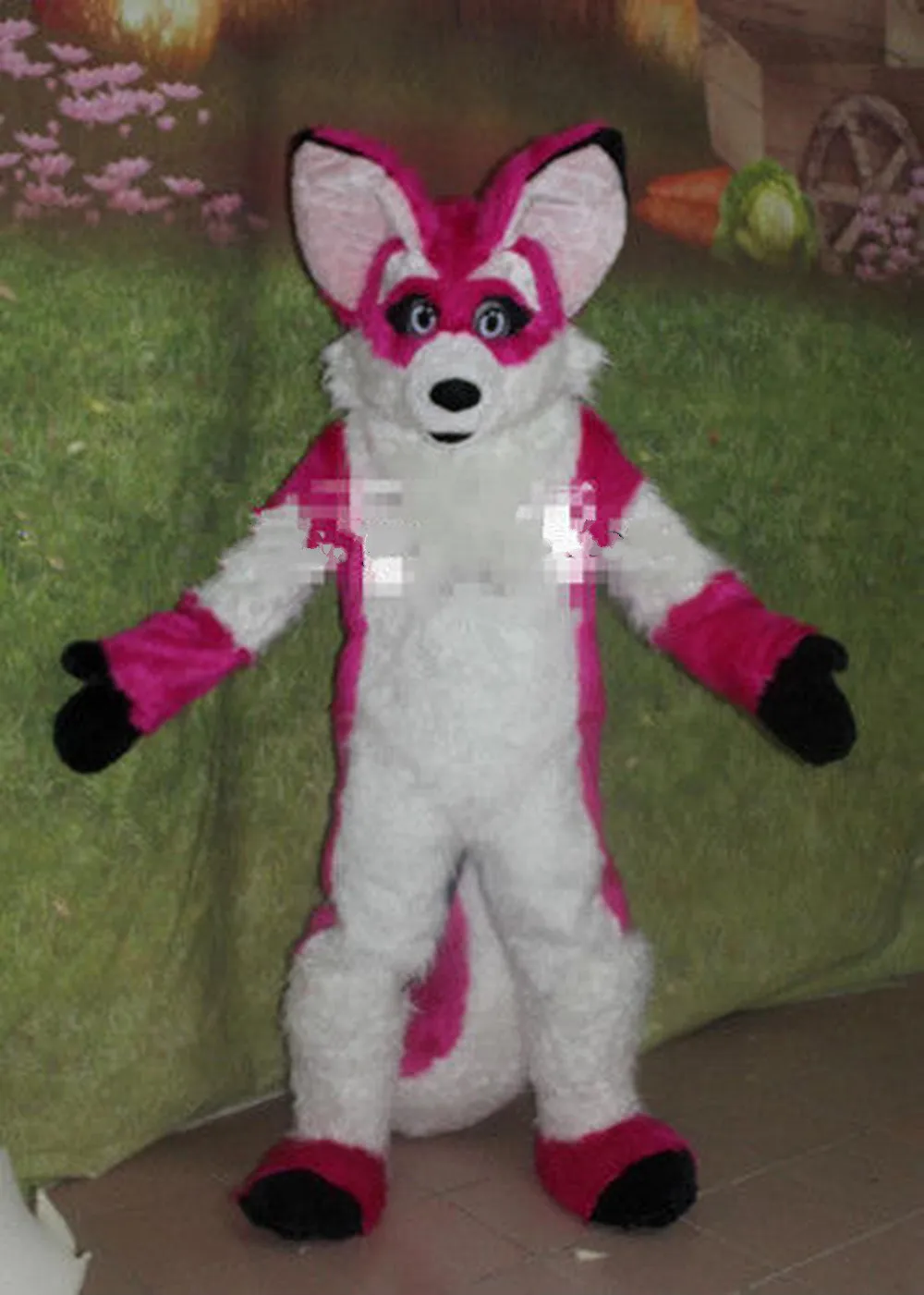 Красный Хаски костюм талисмана для взрослых Волк лиса собака длинное меховое