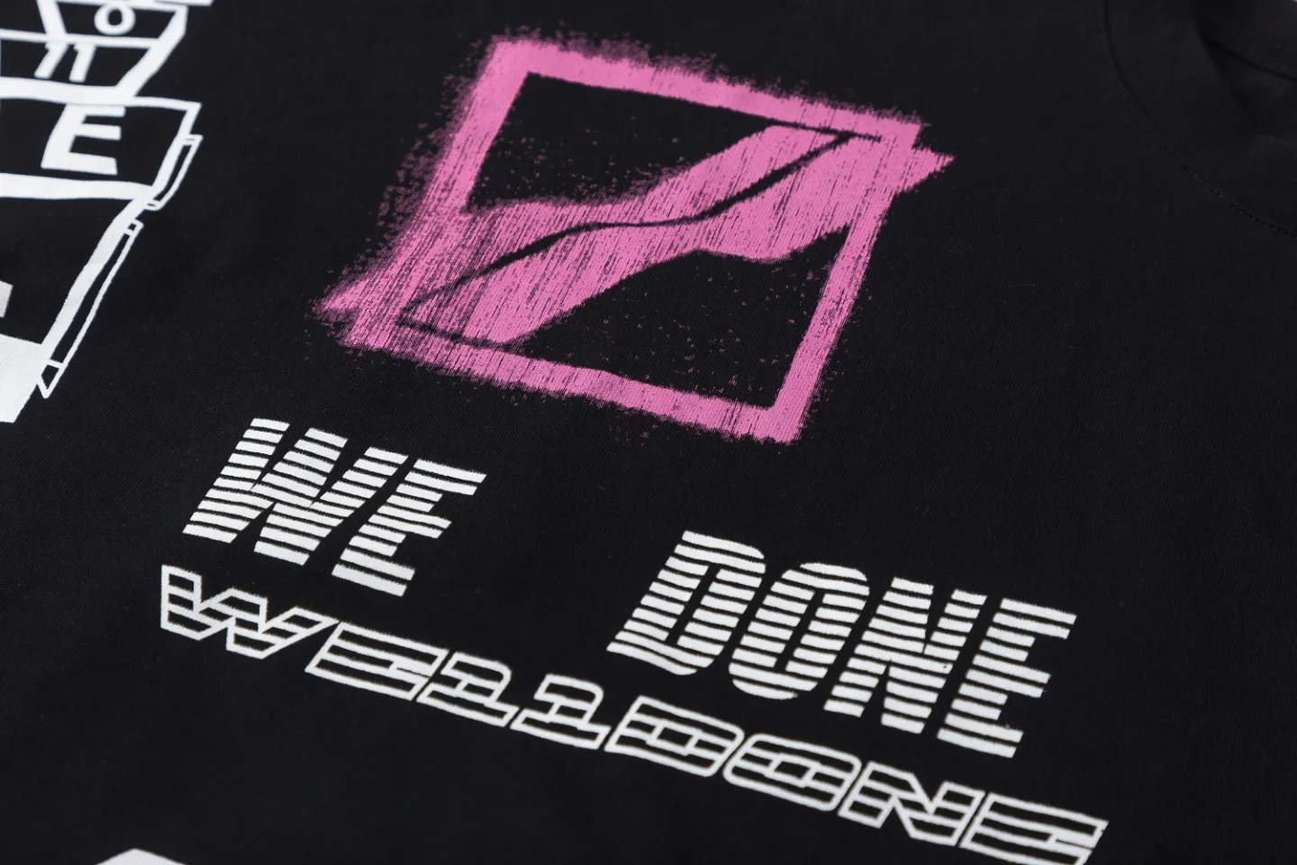 

WE11 DONE T-shirt Men Women Full Letter LOGO T Shirt Graffiti Printed T-shirt Loose Art Sense Fashion WE11 DONE Tshirt