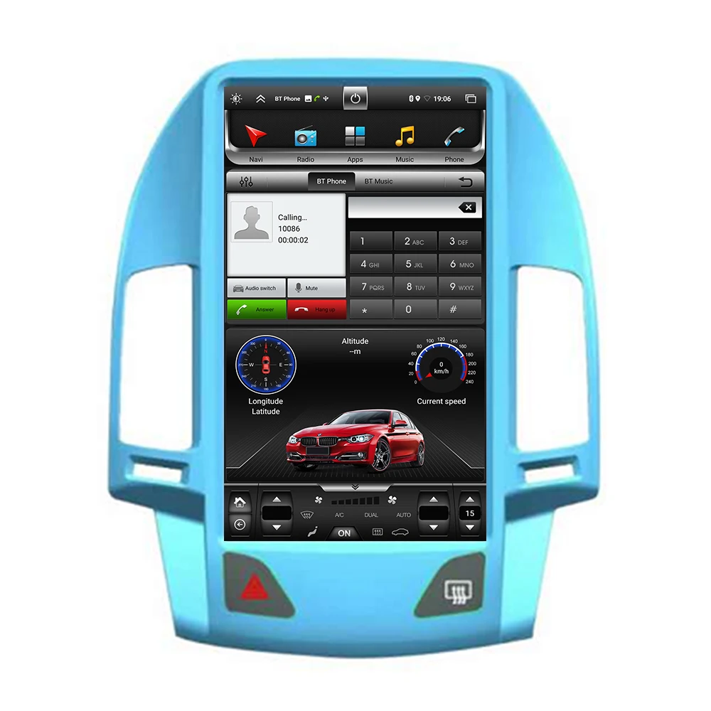 Автомобильный DVD-плеер Tesla styel для Hyundai i30 1 FD 2009-2016 Android 10 0 PX6 GPS-навигация