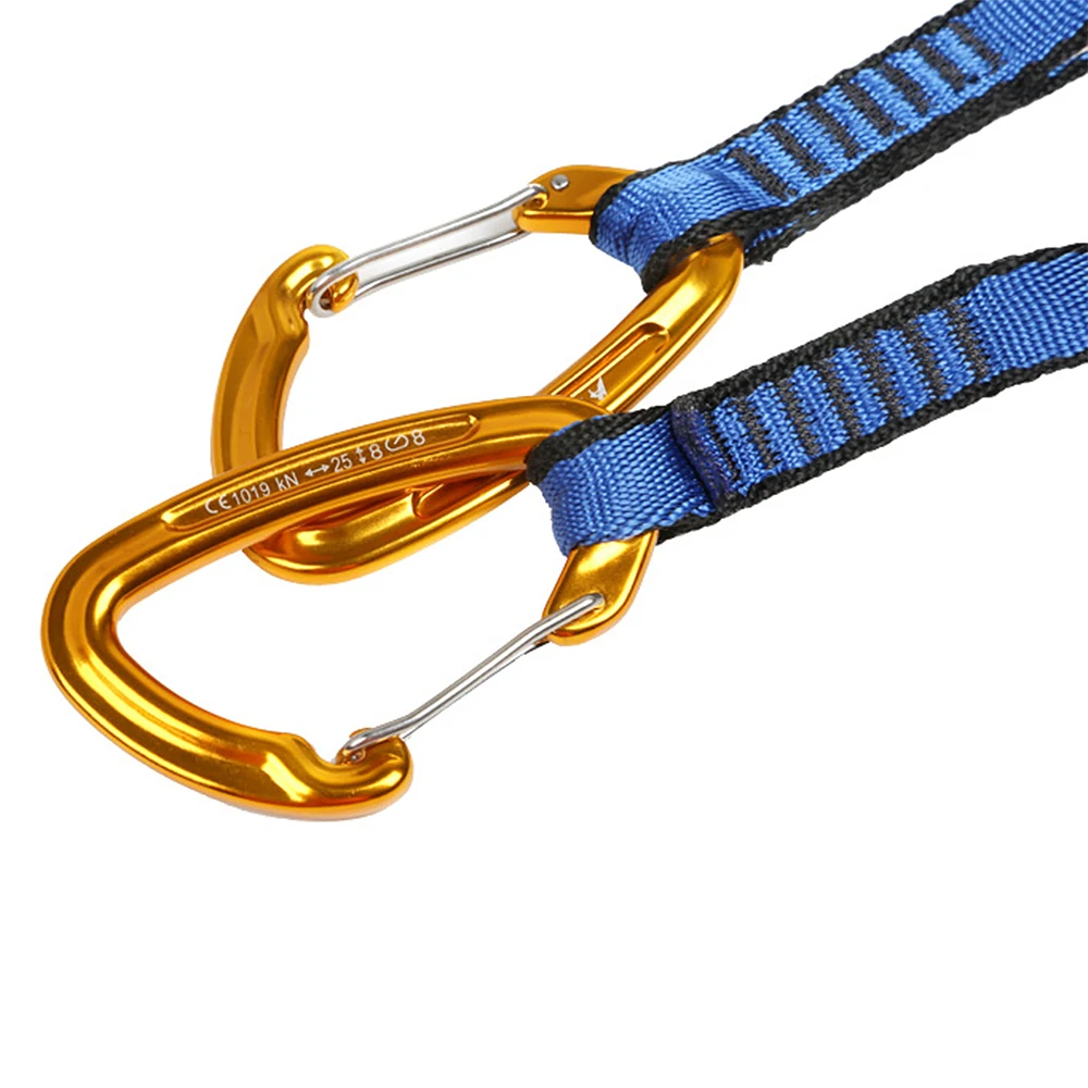 

Lightweight 22KN Hammock Snag Free Carabiner Quickdraw Set Carabiner Heavy Duty Carabiner Clips for Climbing Rappelling Hammock