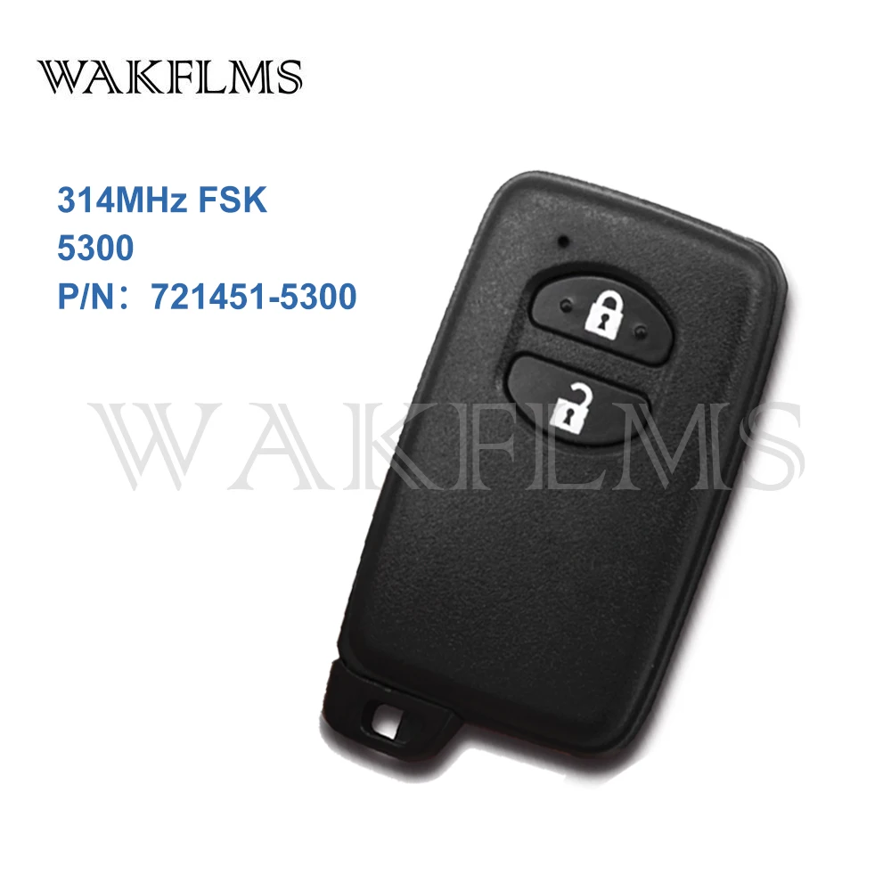 2 кнопки черный 314 3 МГц FSK 5300 умная плата дистанционный ключ для Toyota Aqua Prius Vitz номер