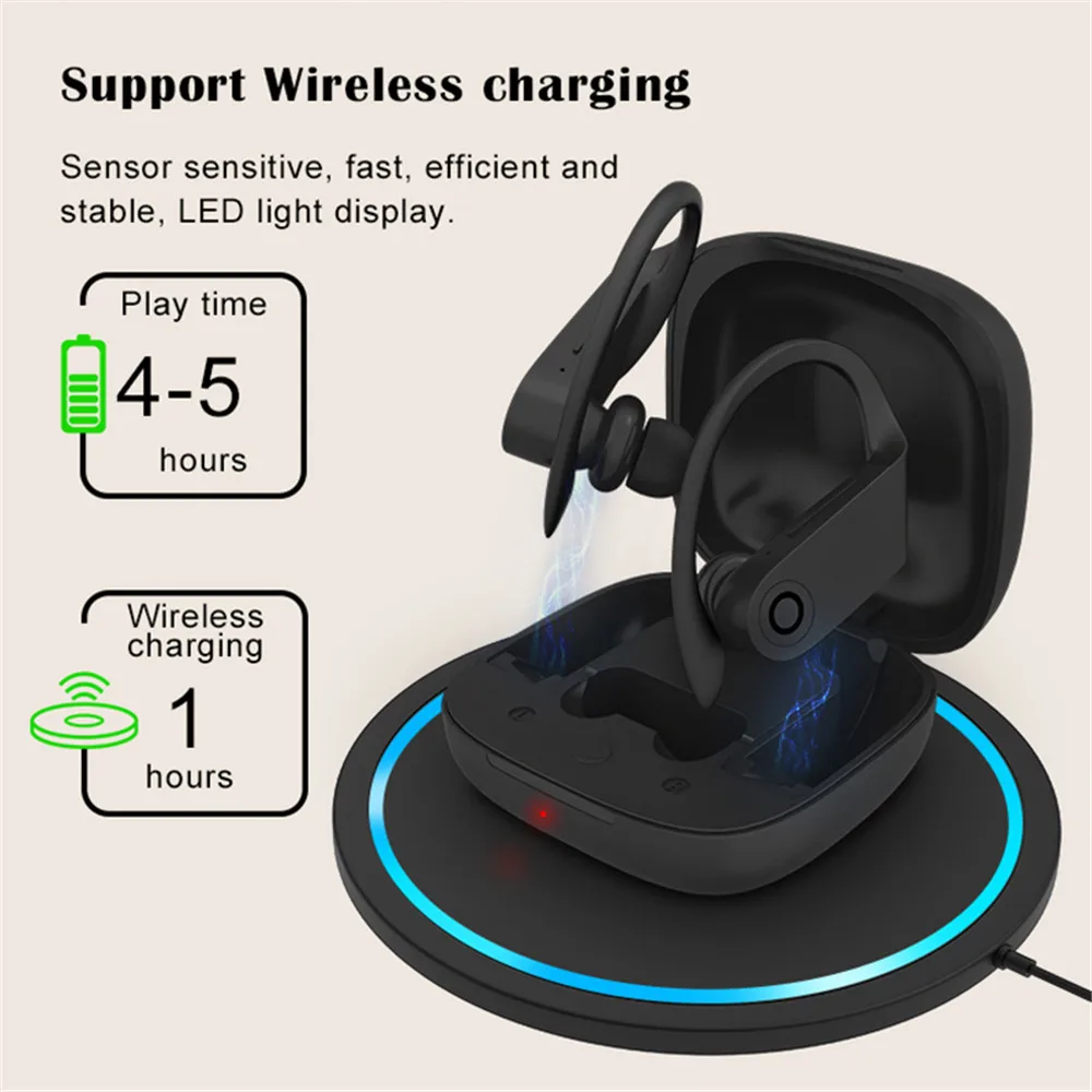 B10 Bluetooth 5 0 беспроводные наушники для зарядки спортивные с Ушными крючками