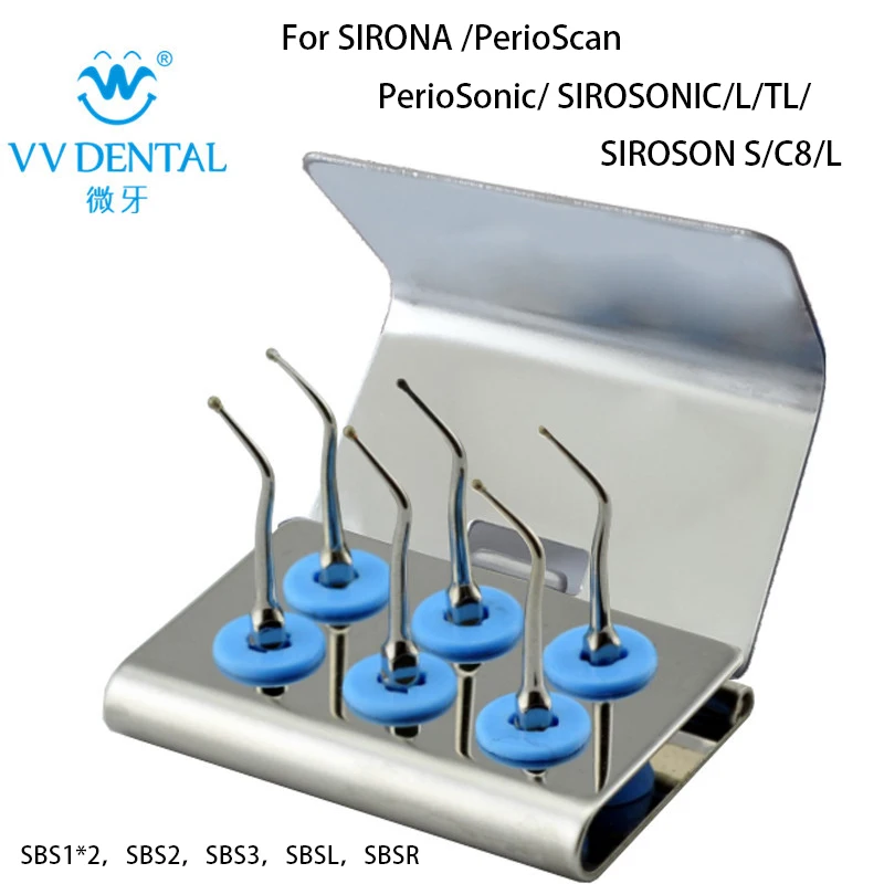 VV DENTAL  Ultrasonic Scaler Tips Set Cavity Preparation KitCompatible With SIRONA G P E Wholesale SBS1*2 SBS2 SBS3 SBSL SBSR