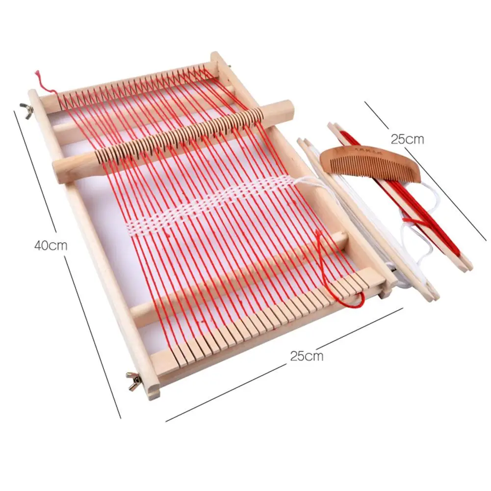 

Wooden Sewing Machine Weaving Loom Kit Handmade Woven Suit Wooden Multifunctional Loom DIY Wool Hook Looms Household Supplies
