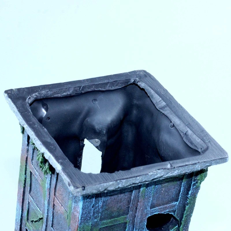 

Retro Phone Booth Style Fish Tank Landscaping Ornament Simulation Crafts Decor