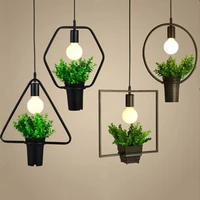 modern minimalist geometric creative plant flowerpot chandelier restaurant clothing store bookstore decorative chandelier