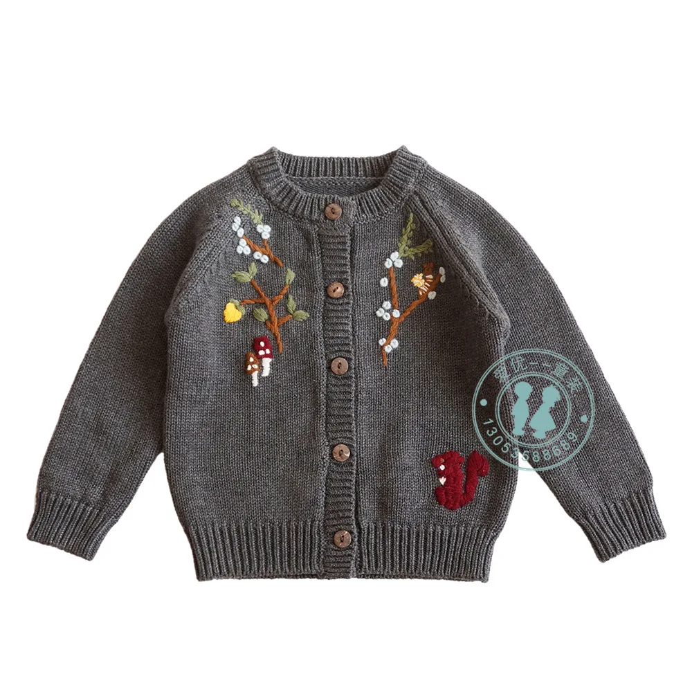 Свитера для маленьких девочек модный осенний вязаный кардиган высокого качества