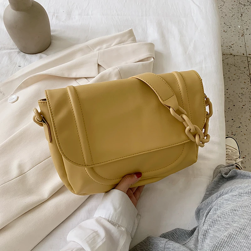 

OLSITTI Bags For Women 2020 Brand Original Design Handbag New Fashion Joker Solid Color Square Bag Casual Shoulder Messenger Bag