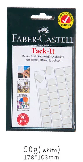 White 50G Faber Castell Tack его глина Bjd кукла косметический эпоксидной Стекло глаза Шпатлёвки красочные съемное крепление на клейкой основе для Memo для дома, офиса, школы - Цвет: White 50G