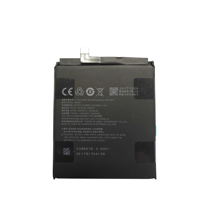 Аккумулятор BA891 для мобильного телефона 3500 мАч Meizu 15 Plus + MeiLan M891Q M891H|cell phone battery|battery