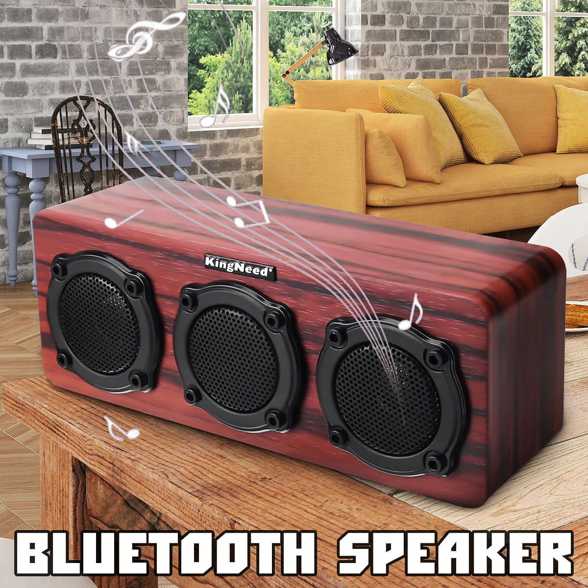 60db звук деревянный Blurtooth открытый портативный динамик Hifi беспроводной бас студия стерео 2 Ster динамик s 1 вибрационная мембрана