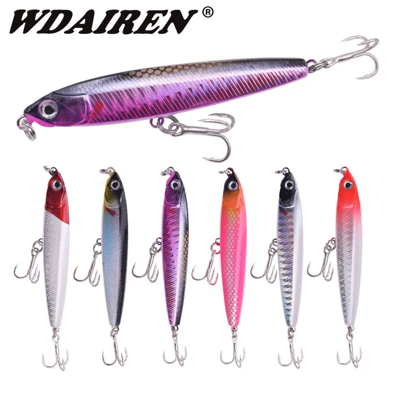 

1PCS Sinking Pencil Fishing Lure 10g 14g Winter Lipless Vibration Wobbler Artificial Hard Baits Crankbaits for Bass Pike Tackle