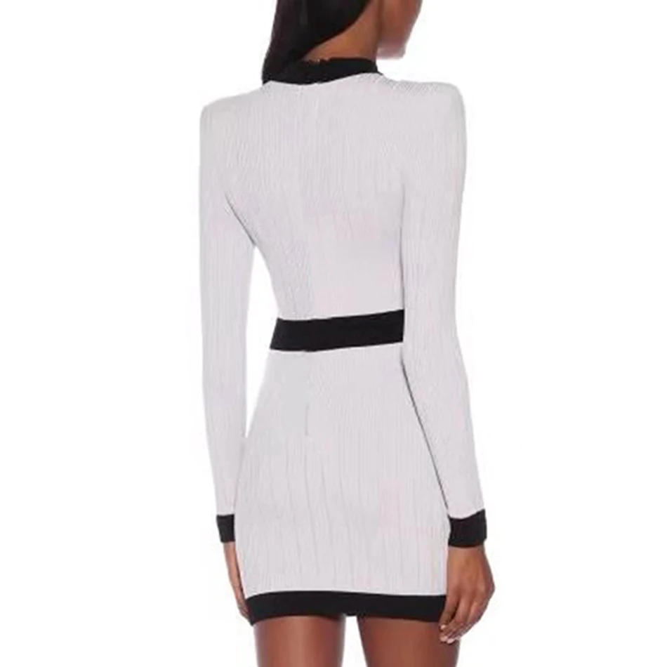 Осень 2021 новое модное женское платье сексуальное облегающее мини с длинным