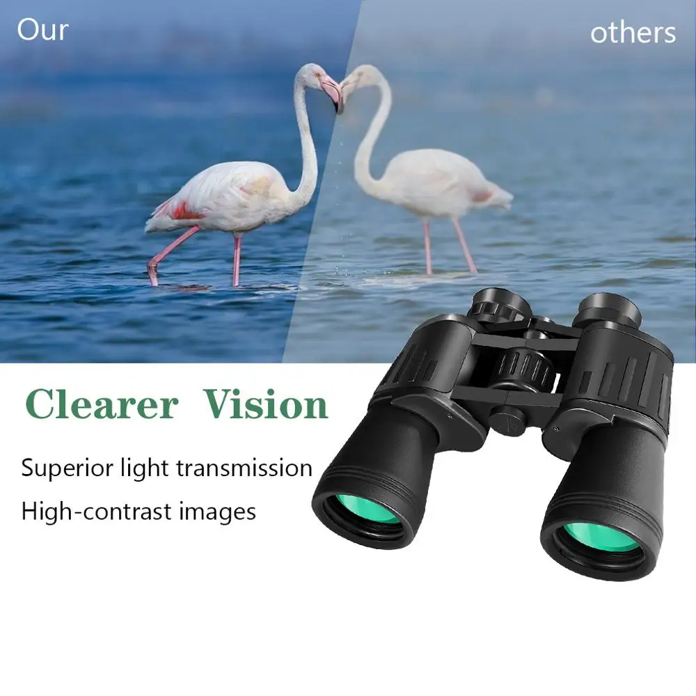 10x50 binoculars scok моноколь ночного видения телескопическое зеркало mini telescope бинокль детский мощности телескоп ночного видения для наблюдения за птицами путешествия охота Ежедневный Водонепроницаемый Открытый