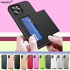 Чехол для телефона в деловом стиле для iPhone 12, 11 Pro Max, 12 Mini, сдвижной защитный чехол-бумажник с отделениями для карт, чехол для iPhone 11, 12 Pro Max