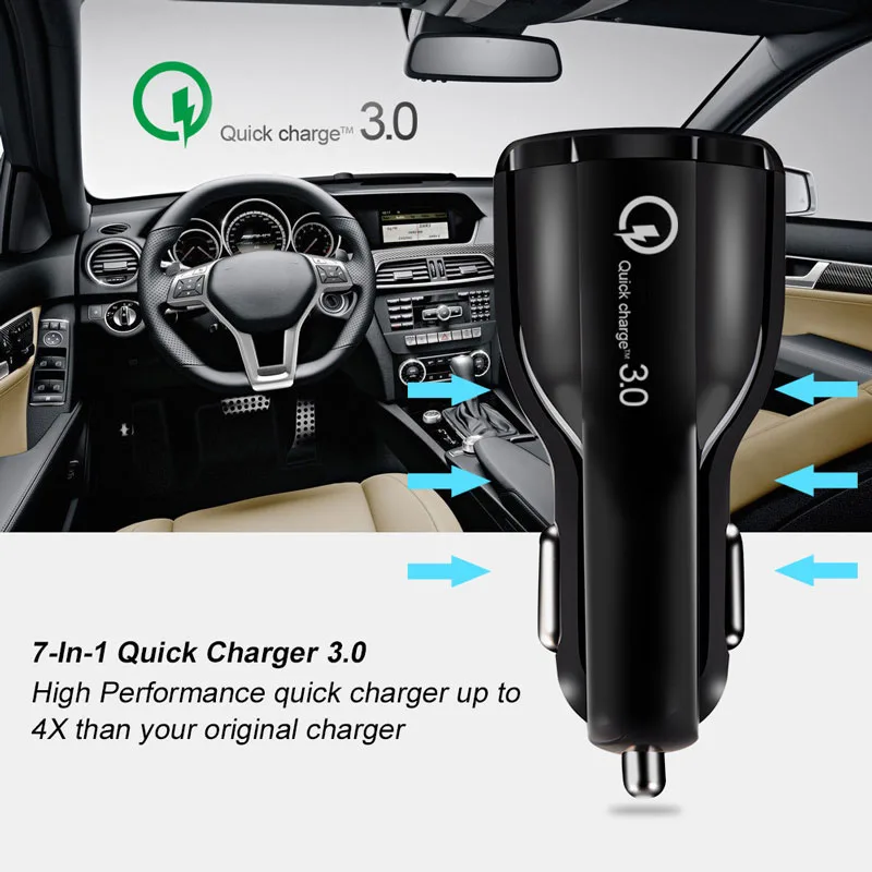 Автомобильное зарядное устройство Quick Charge 3 0 для прикуривателя Audi A3 A4 A5 A6 A7 A8 B6 B7 B8