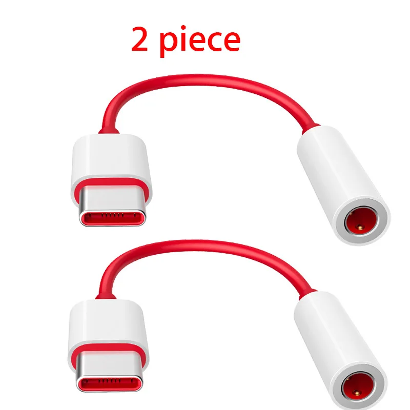 2 Piece Oneplus 7 pro 6T Тип C до 3,5 мм разъем для наушников конвертер usb type-C AUX аудио адаптер музыкальный конвертер Кабель - Цвет: 2 Piece