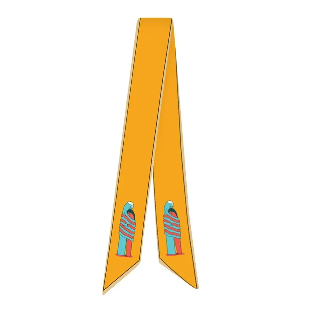 

Women Cute Character Print Variety Bag Handle Tied Pack Scarf Small Scarf Ribbon Hair Band